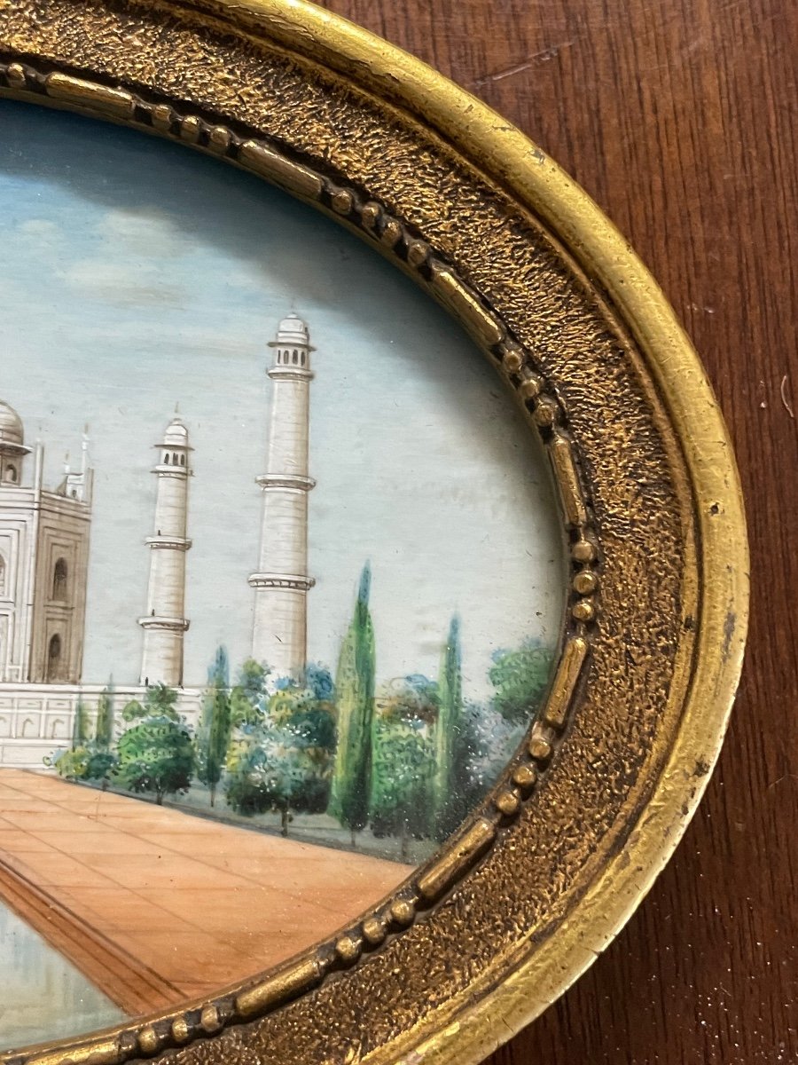 Miniature - Vue Du Taj Mahal Agra En Inde Fin 19ème-photo-1